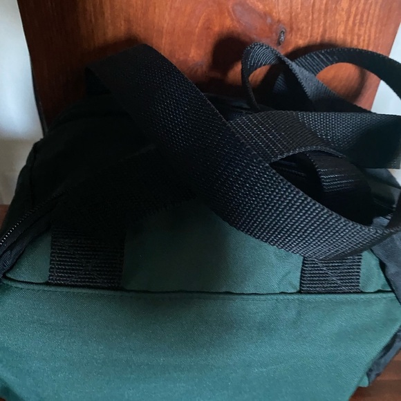 Vintage L.L. Bean Heritage Green Blue Mini Recycled Duffel Mountain Logo 20L Bag - Picture 14 of 15